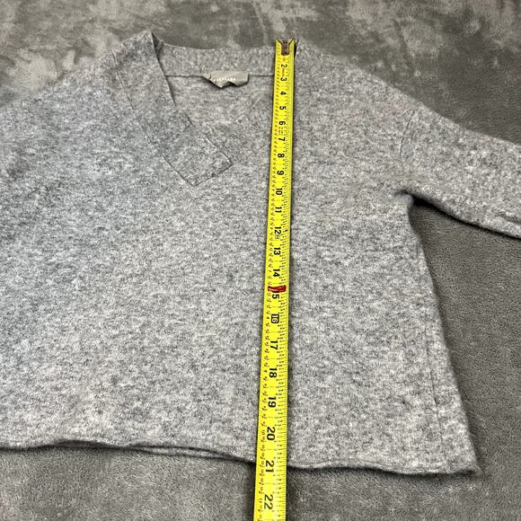 Everlane Wool Sweater Womens XS V Neck Gray Minimalist Preppy Classy - Picture 7 of 9